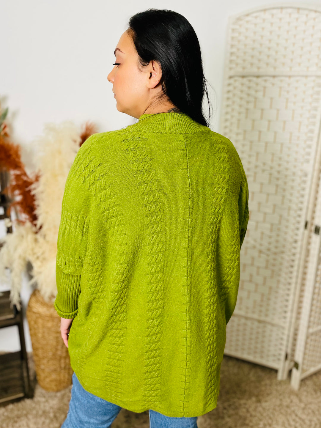 "GRACE" Knitted Jumper-Green