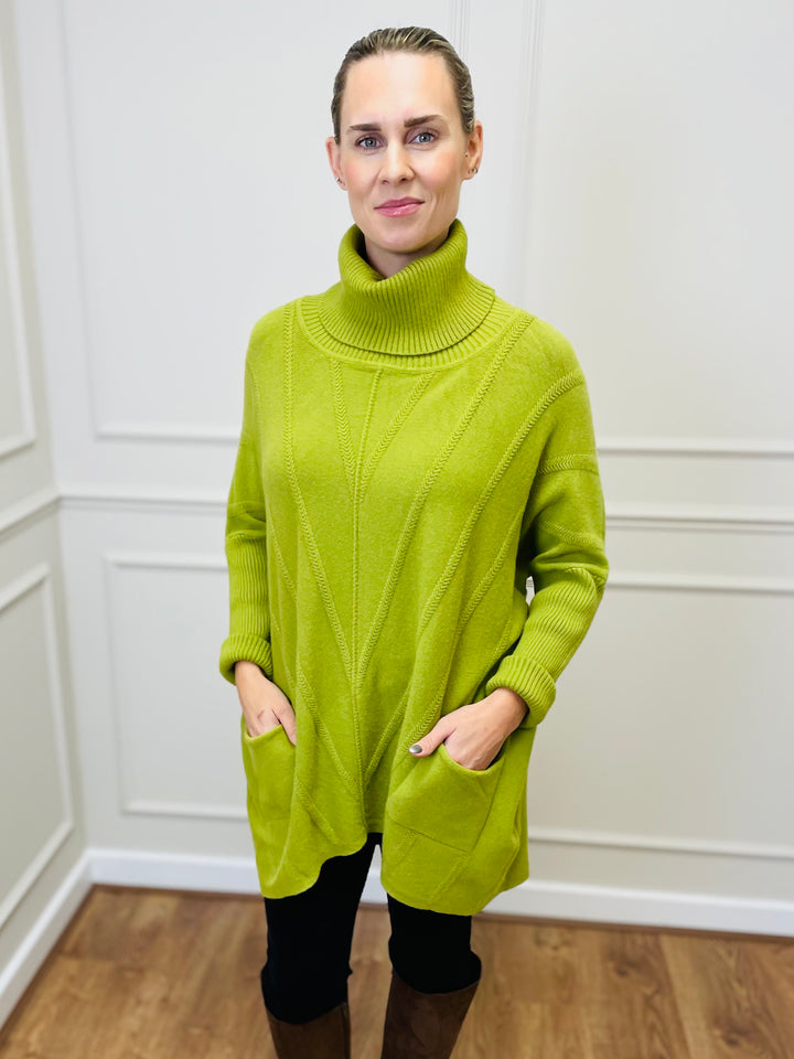 "GRACE" Knitted Jumper-Green