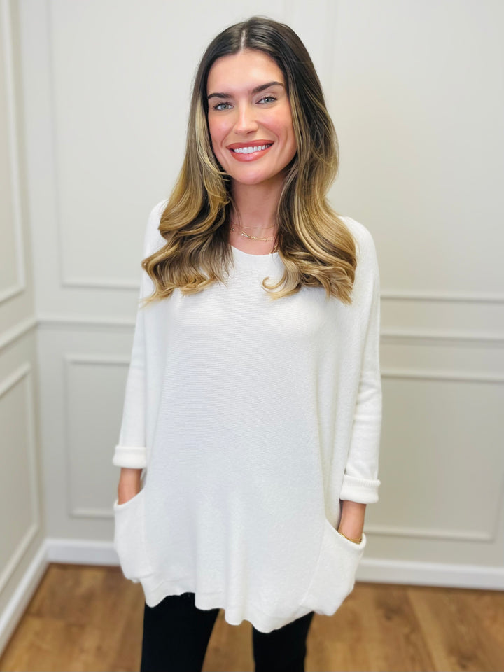 "STELLA" LUXURY Fine Knit Jumper-Cream