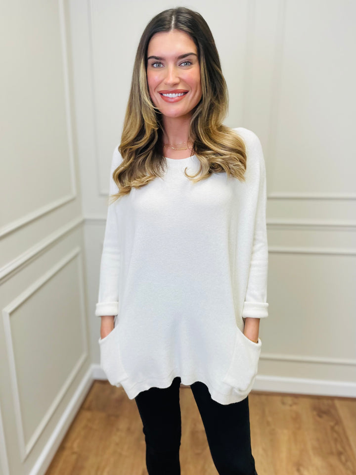 "STELLA" LUXURY Fine Knit Jumper-Cream