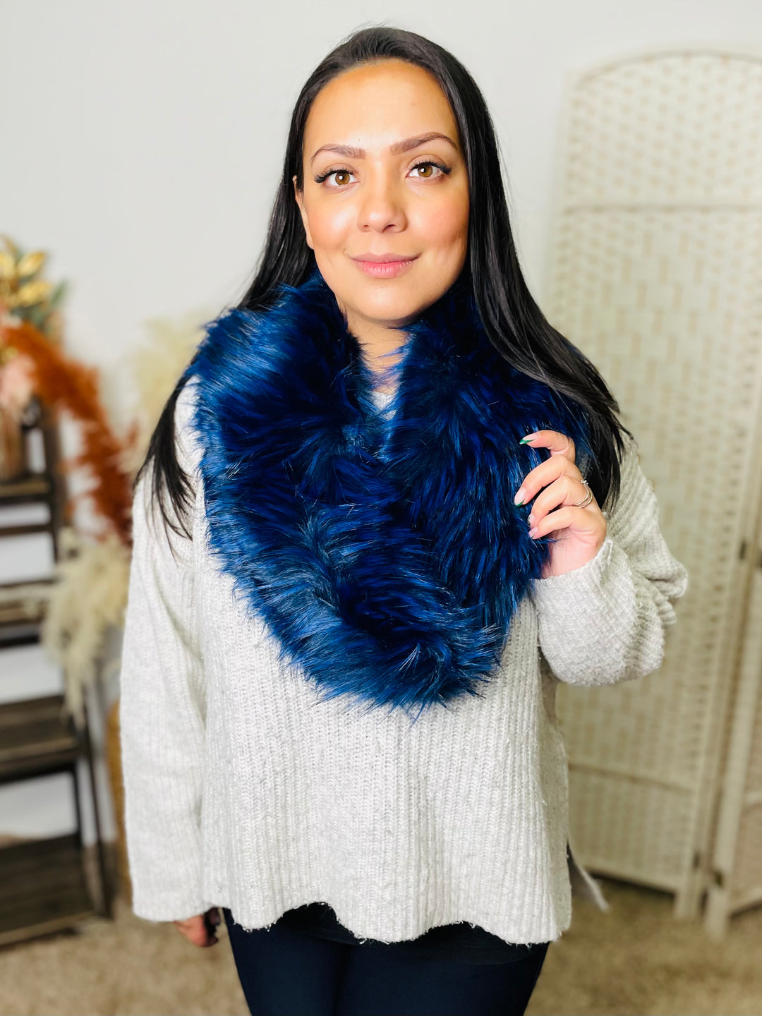 No.65 Faux Fur Collar Scarf