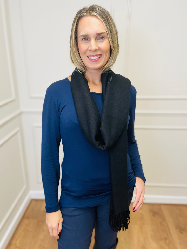 No.121 Classic Soft Scarf-Black