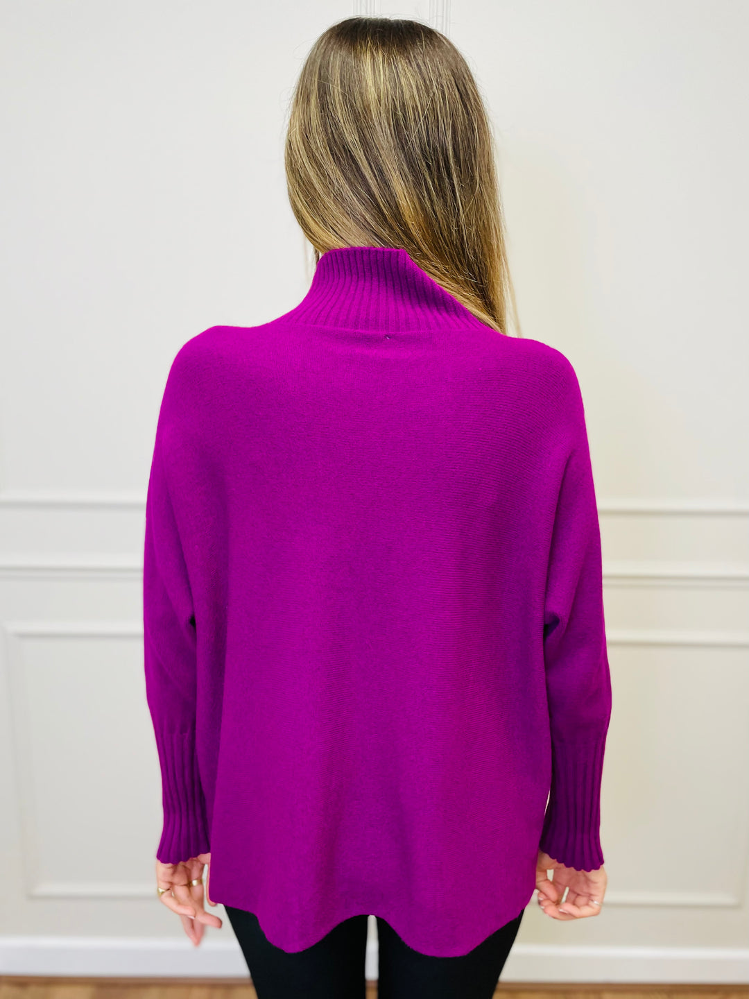 "AMANDA" Roll Neck Jumper-Purple