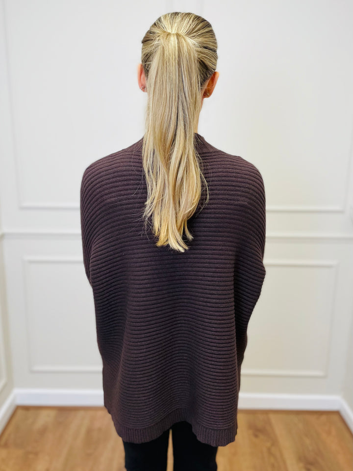 "LULU" Knitted Jumper-Brown