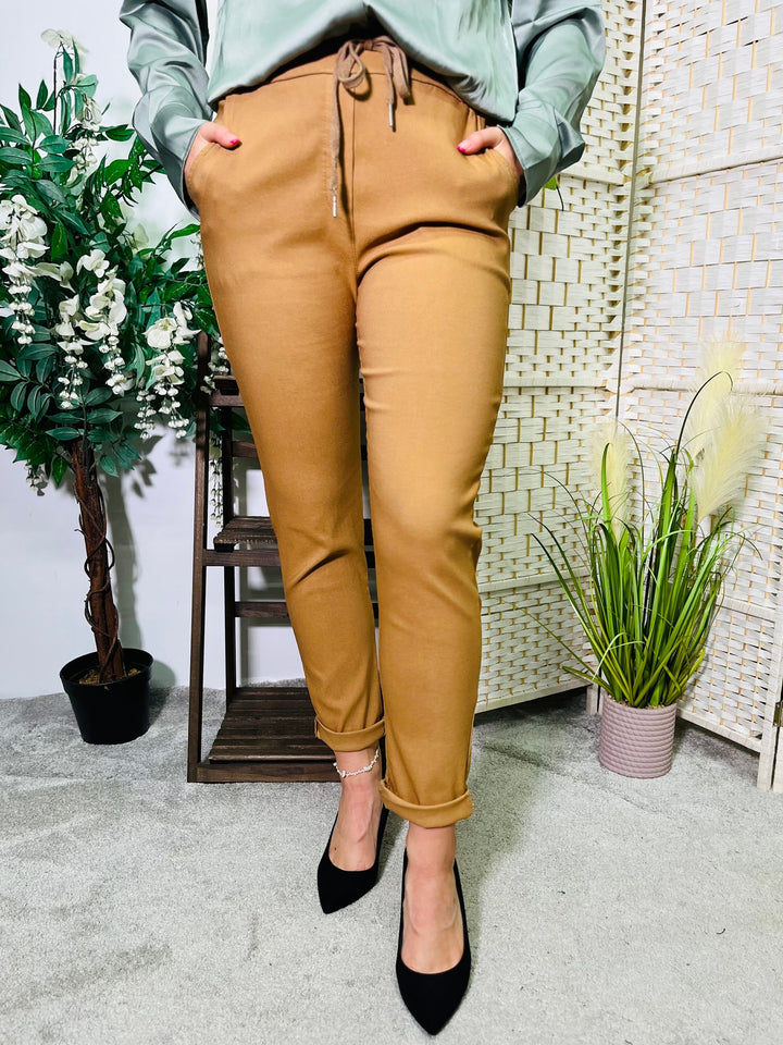 "CARMELA" Smooth MAGIC Trouser-Tan