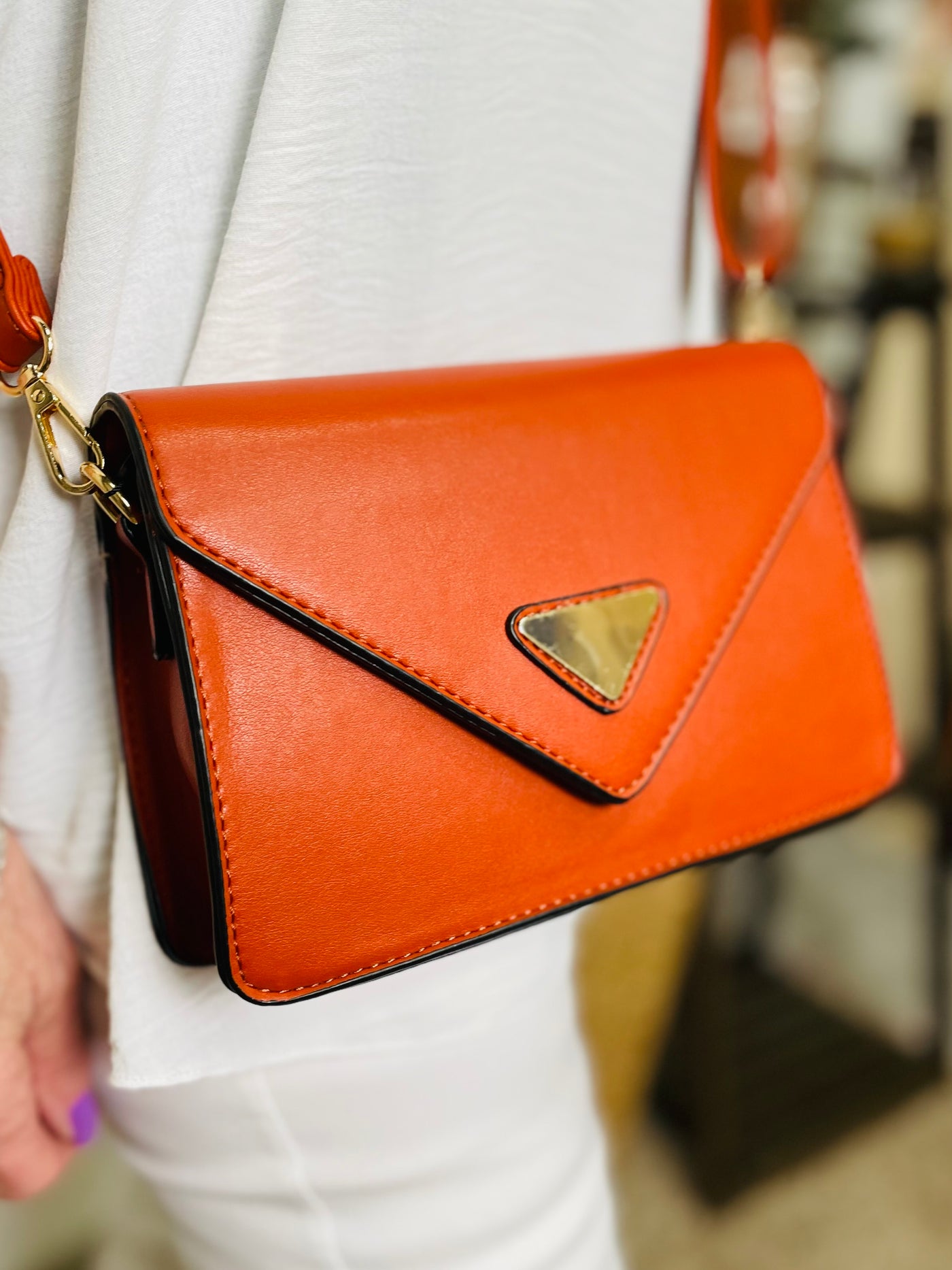 Small Crossbody Handbag-Orange