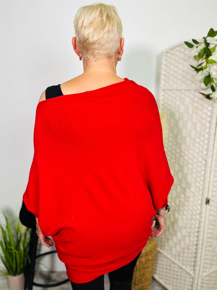 "BELLA" Super Soft Jumper-Red