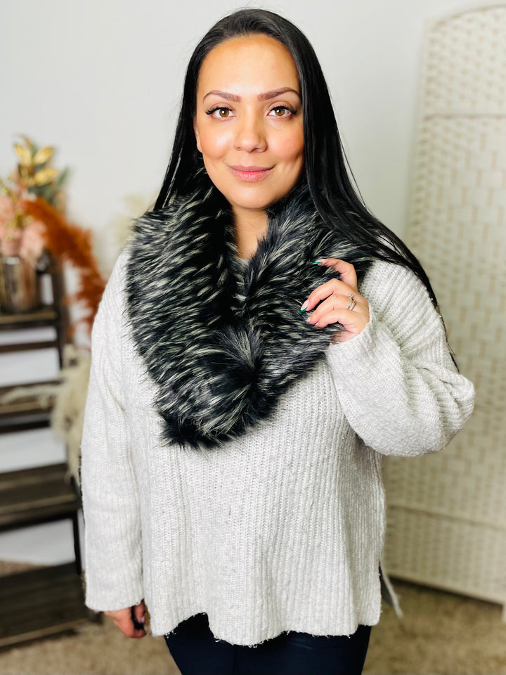 No.65 Faux Fur Collar Scarf