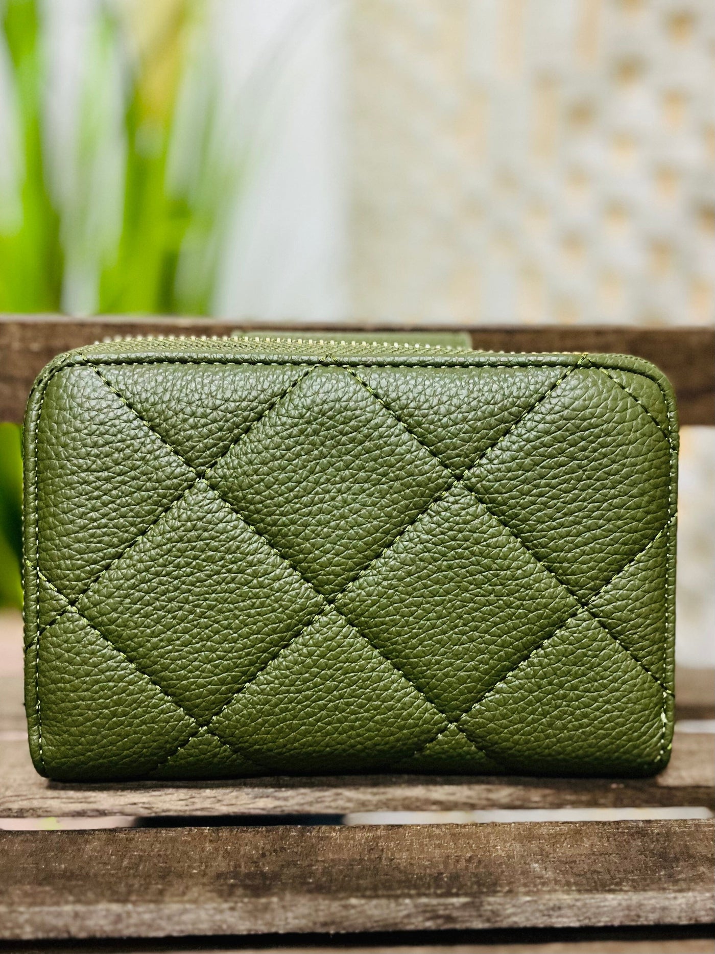 Quilted Star Purse-Green