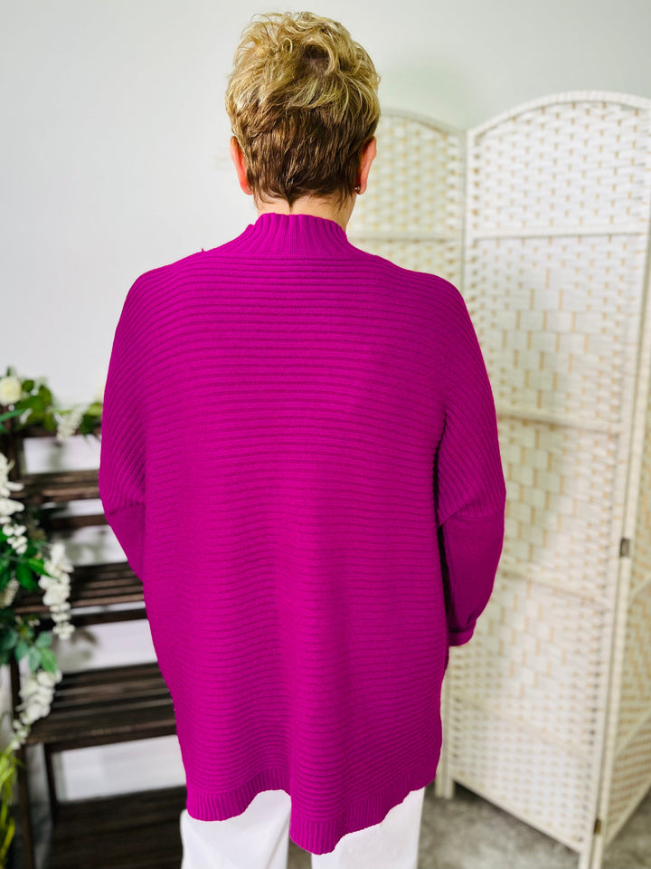 "LULU" Knitted Jumper-Magenta