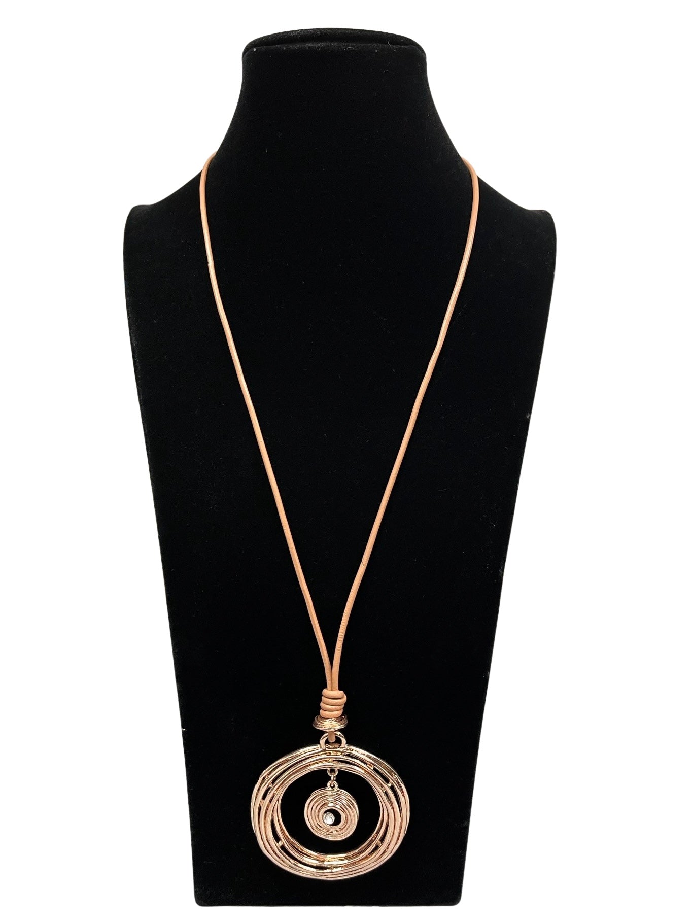 Rose Gold Long Statement Necklace