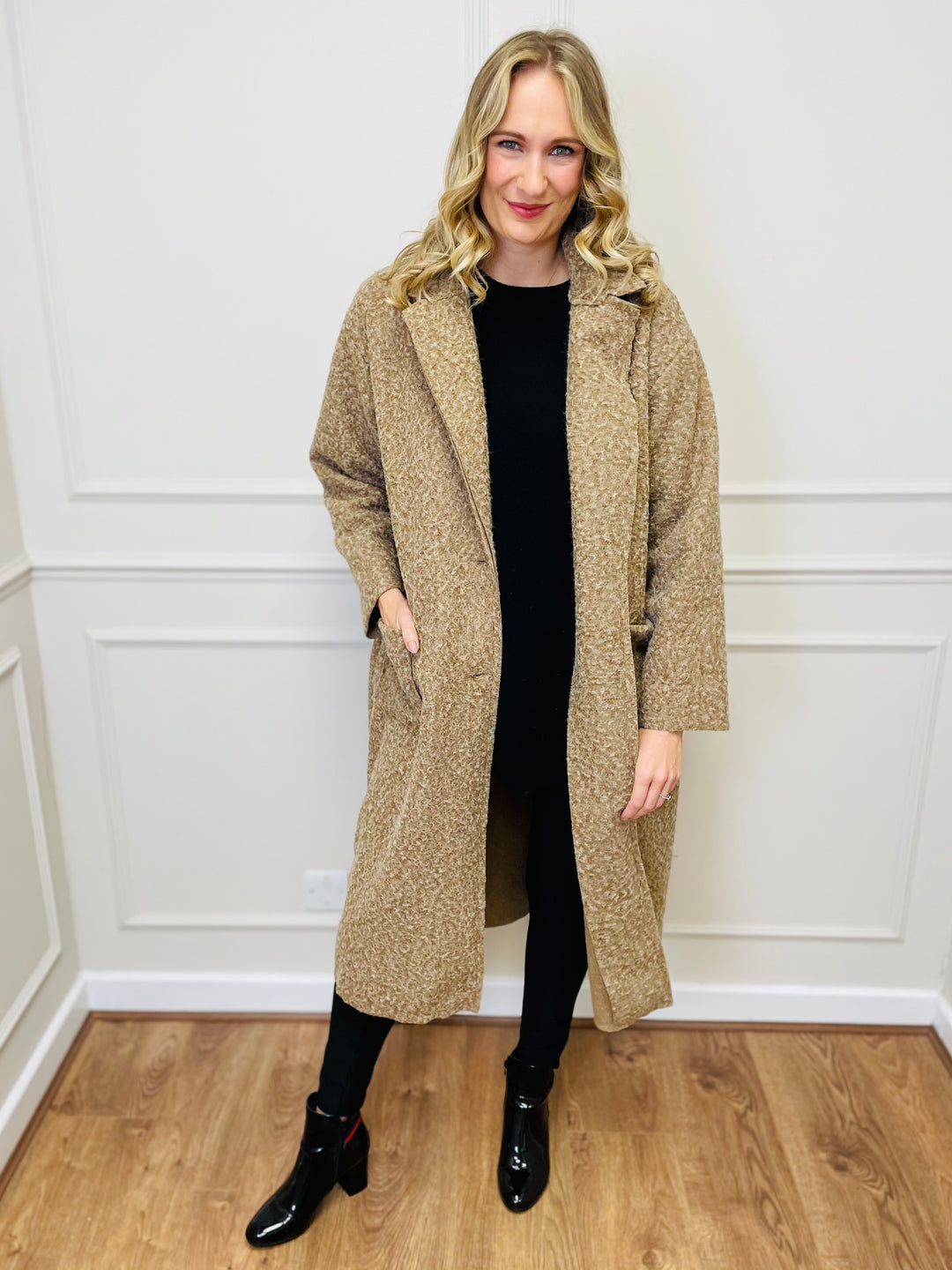 "JOSEPHINE" Longline Coat-Camel