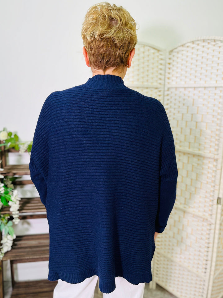 "LULU" Knitted Jumper-Navy