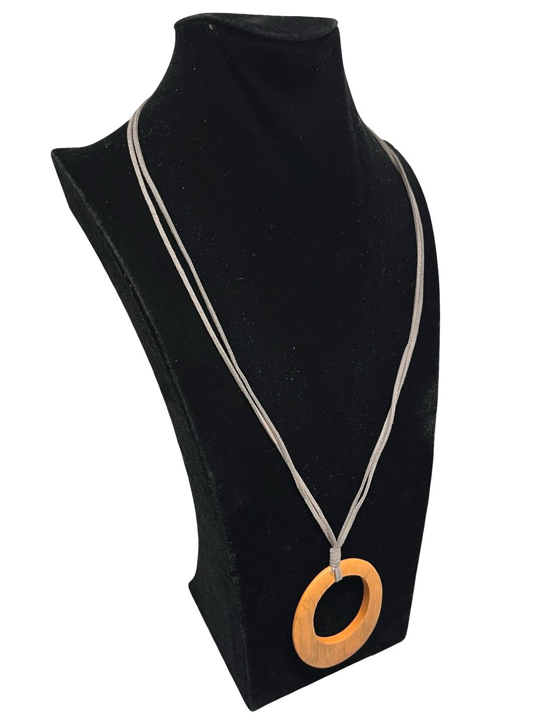 Long Circle Necklace-Orange