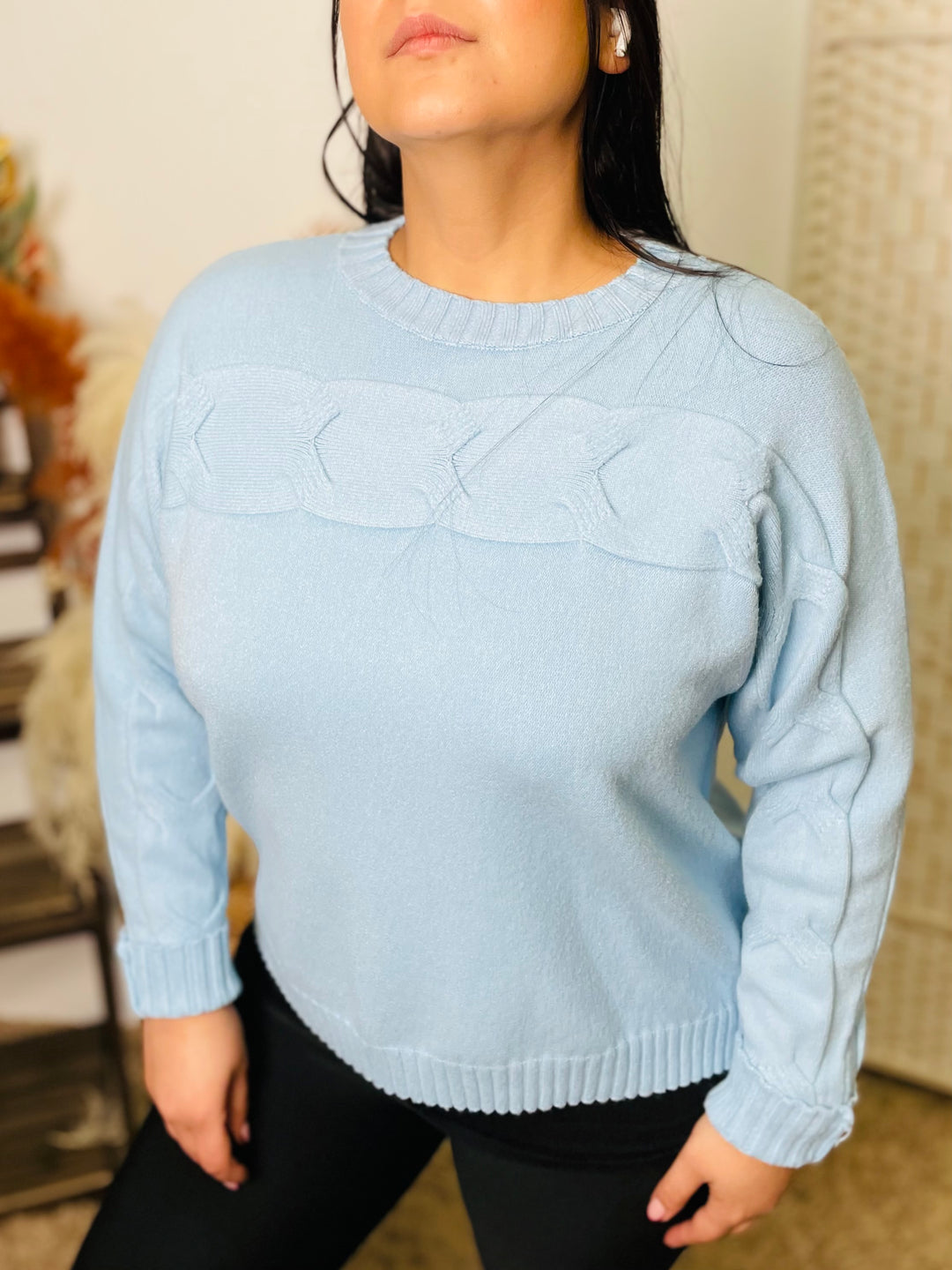 "EMMA" Knitted Jumper-Blue