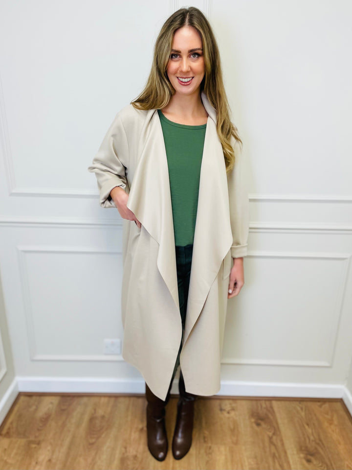 "ELAINE” Waterfall Jacket-Cream