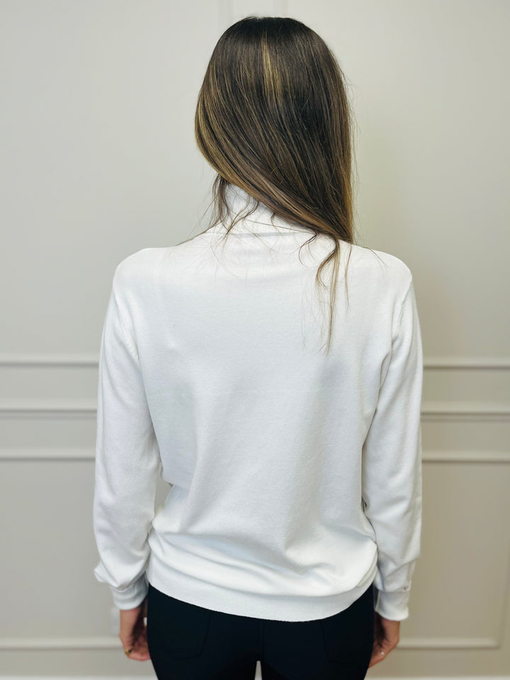 "ROBIN" Polo Neck-Cream