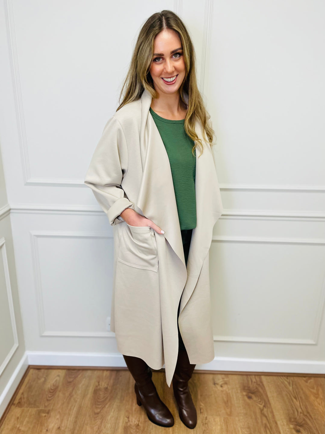 "ELAINE” Waterfall Jacket-Cream