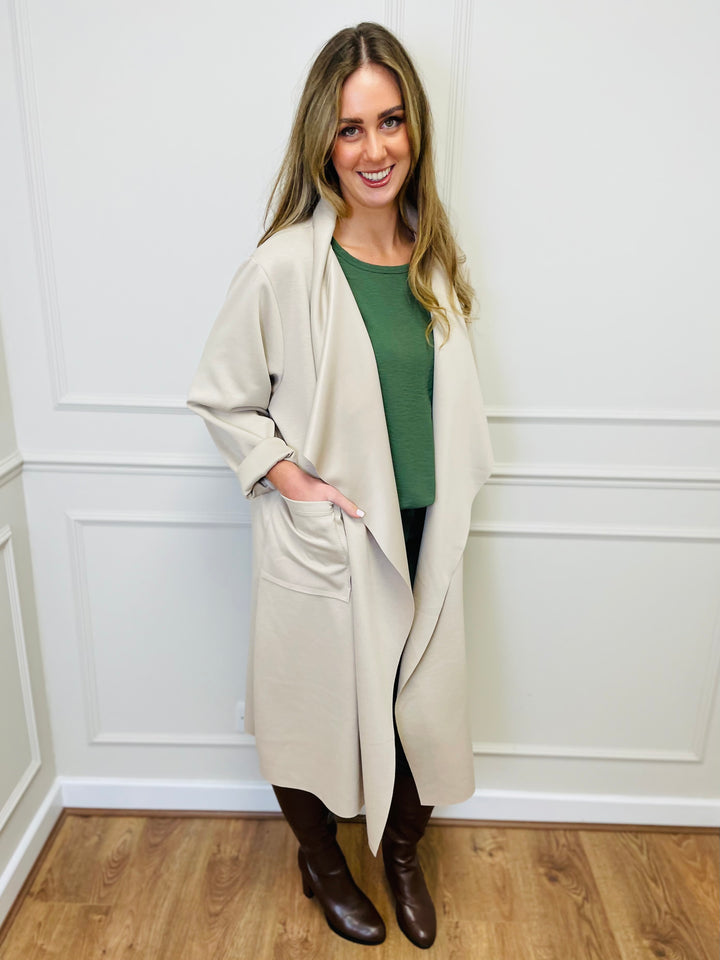 "ELAINE” Waterfall Jacket-Cream