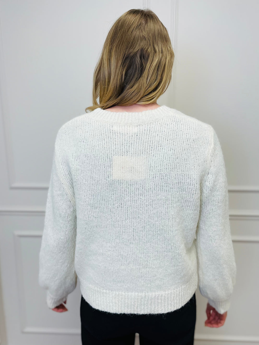 "HARLEY" Bow Jumper-Cream