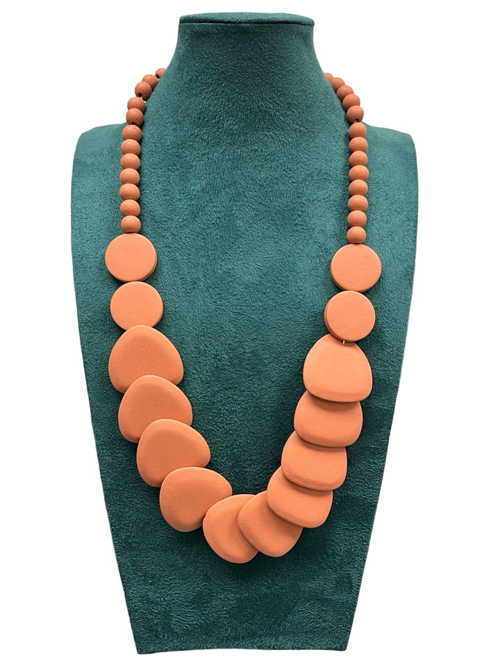 Peach Short Statement Necklace