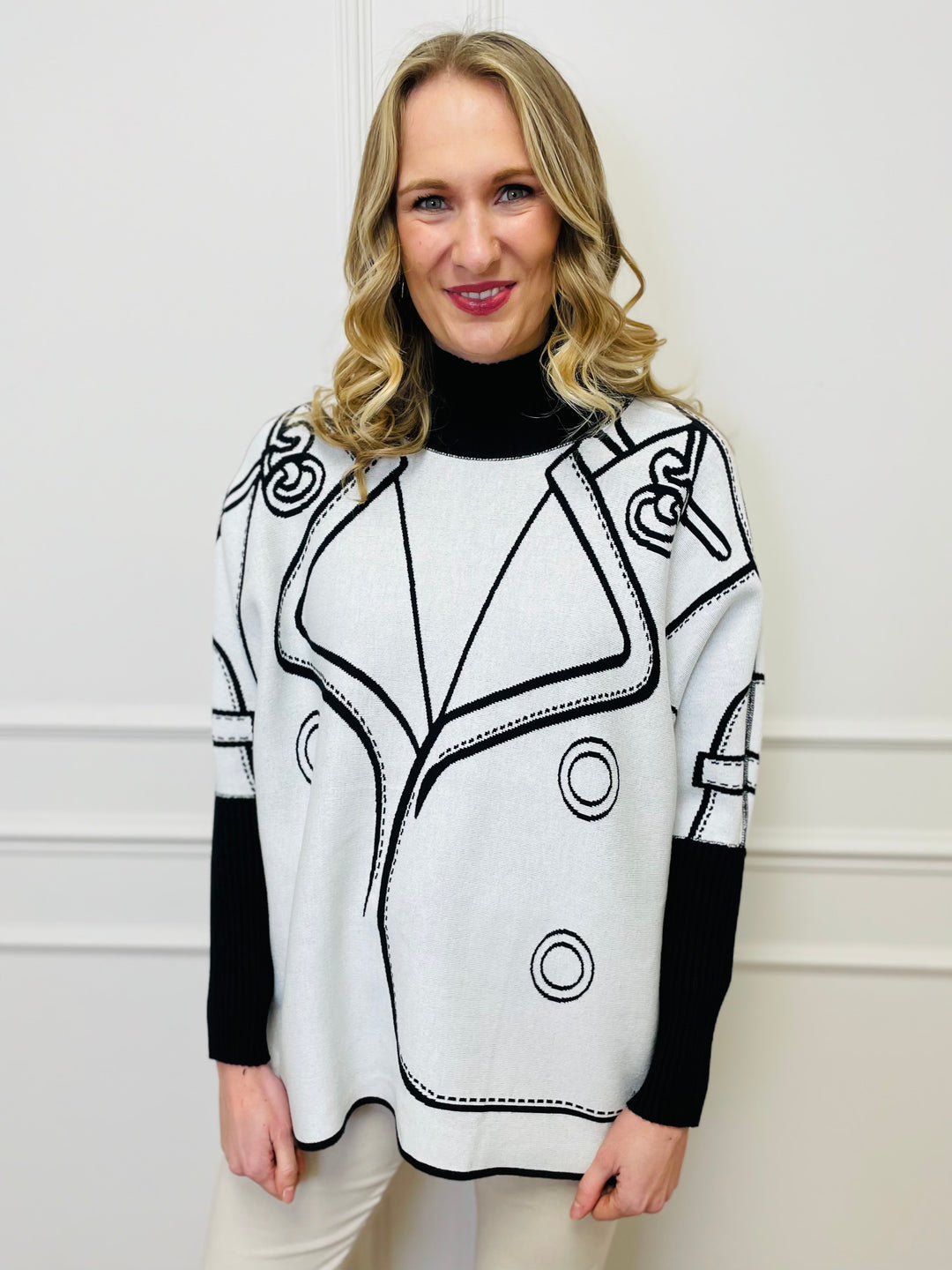 "JOY" Reversible Jumper-Black & White