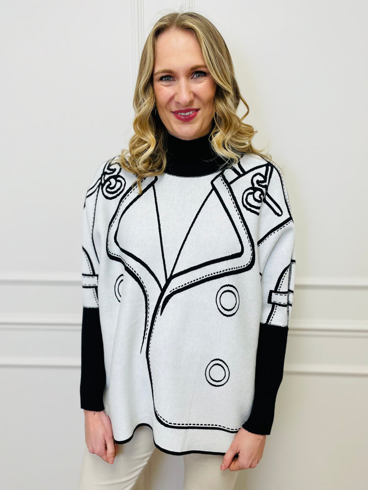 "JOY" Reversible Jumper-Black & White