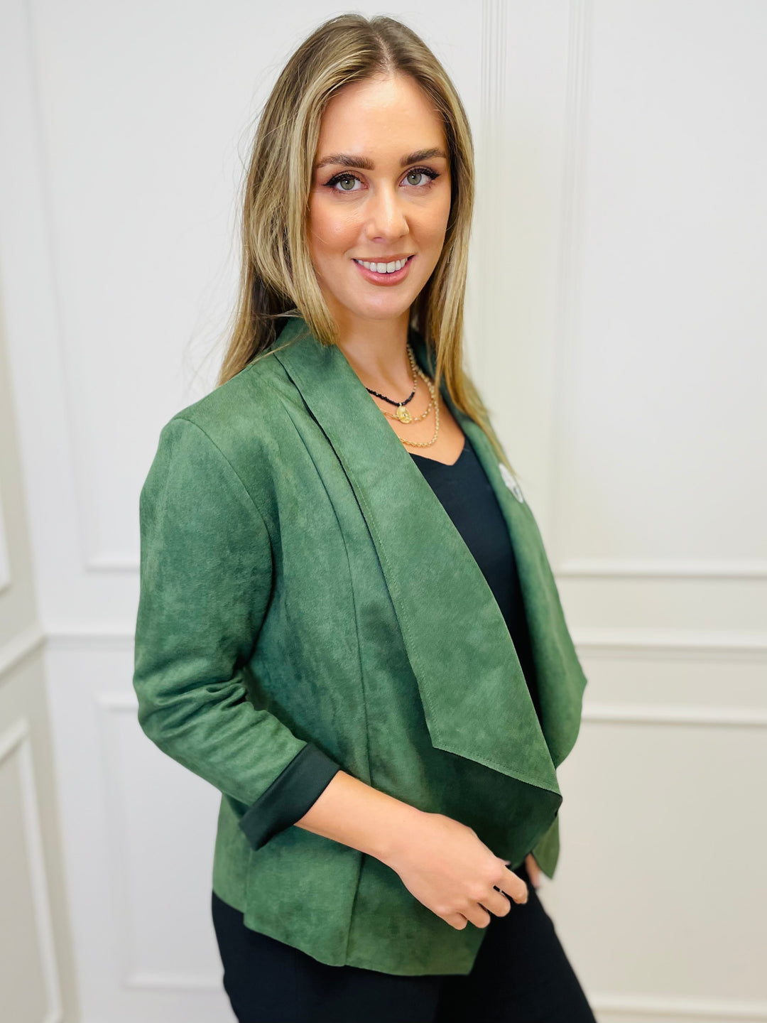 "CROSBY" Short Jacket-Green