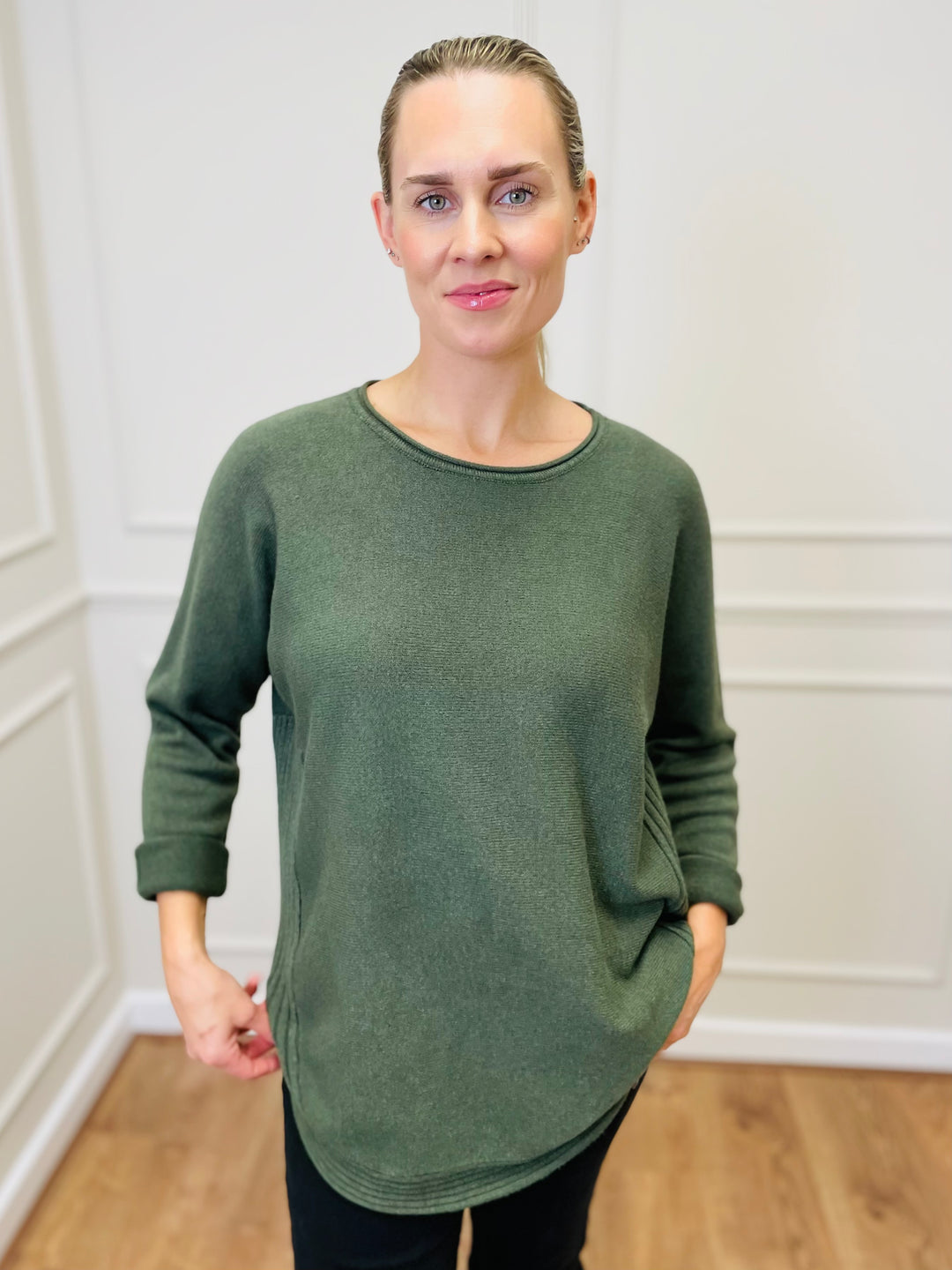 "CLEO" Soft Jumper-Green