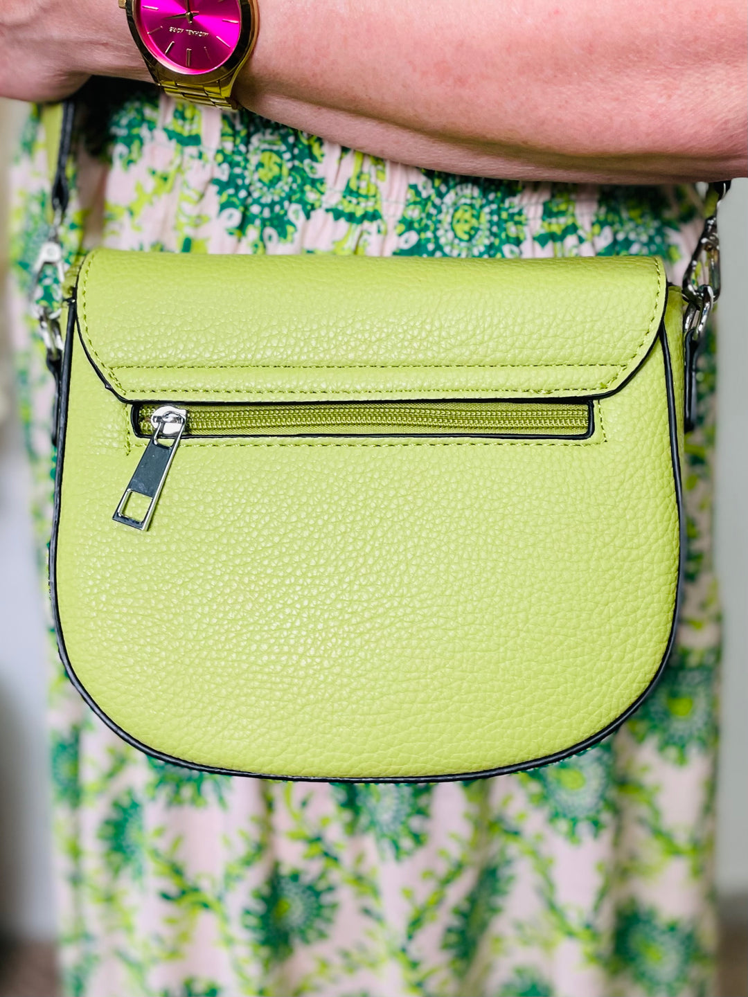 No.19 Designer Inspired Crossbody Bag-Lime Green