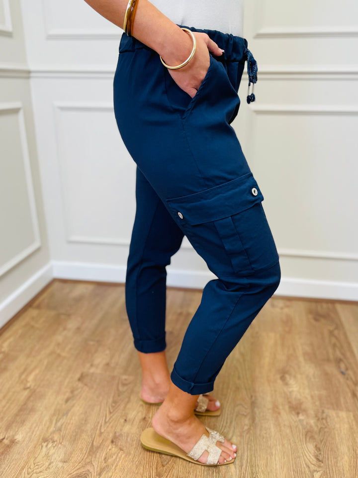 "CARMELA" Cargo MAGIC Trouser-Navy