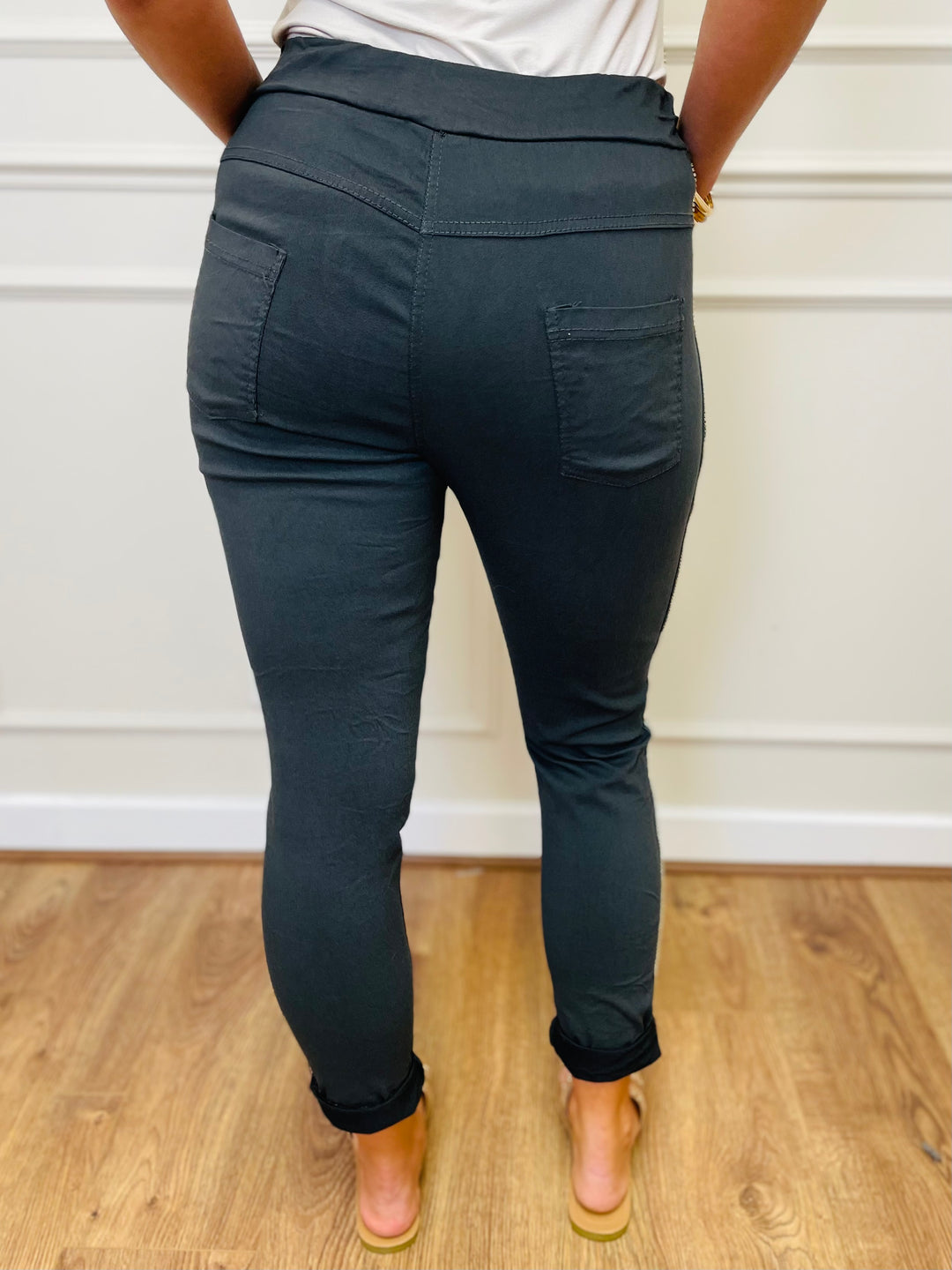 "CARMELA" Embellished MAGIC Trouser-Grey