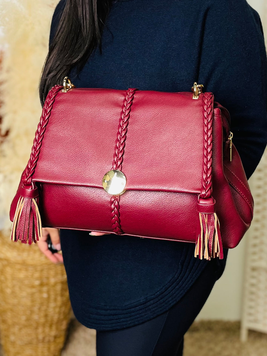 No.45 Frame Handbag-Burgundy