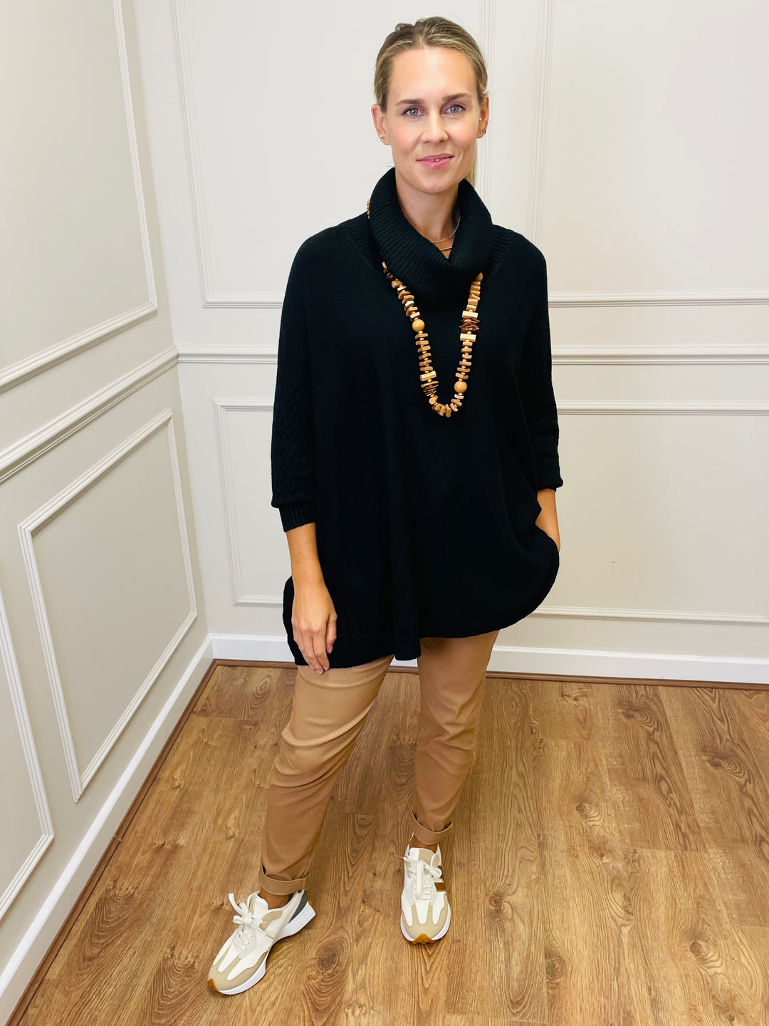 "SABRINA" Oversized Jumper-Black