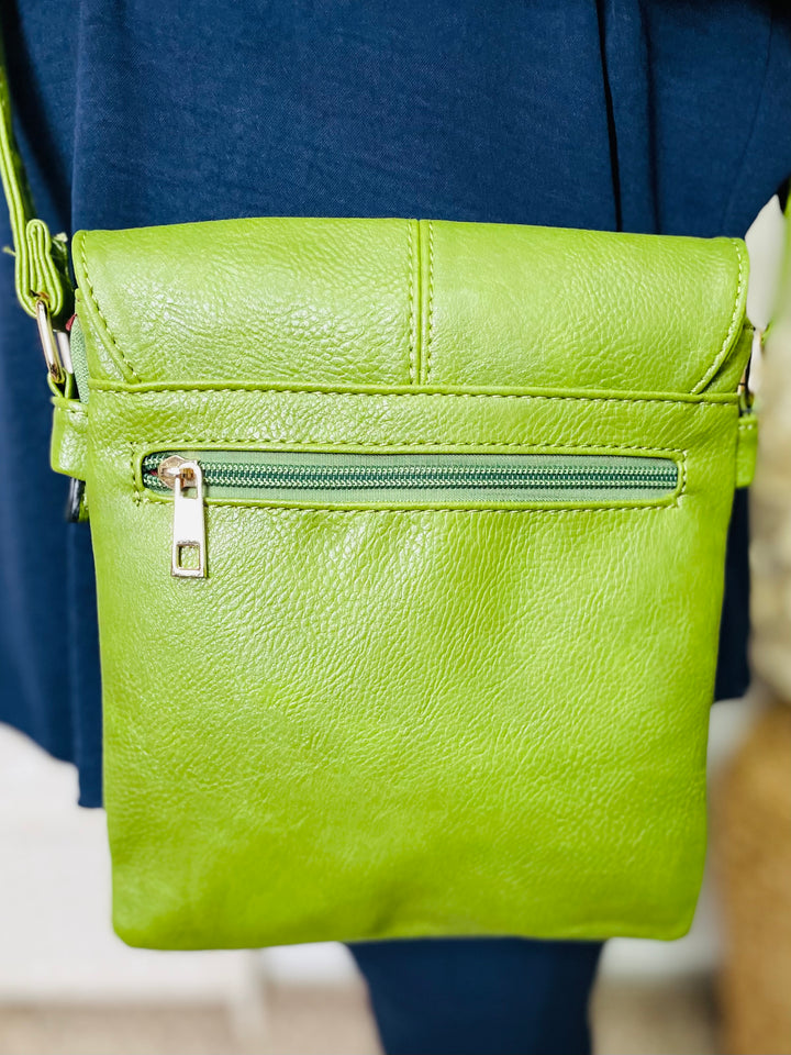 Small Crossbody Handbag-Lime Green