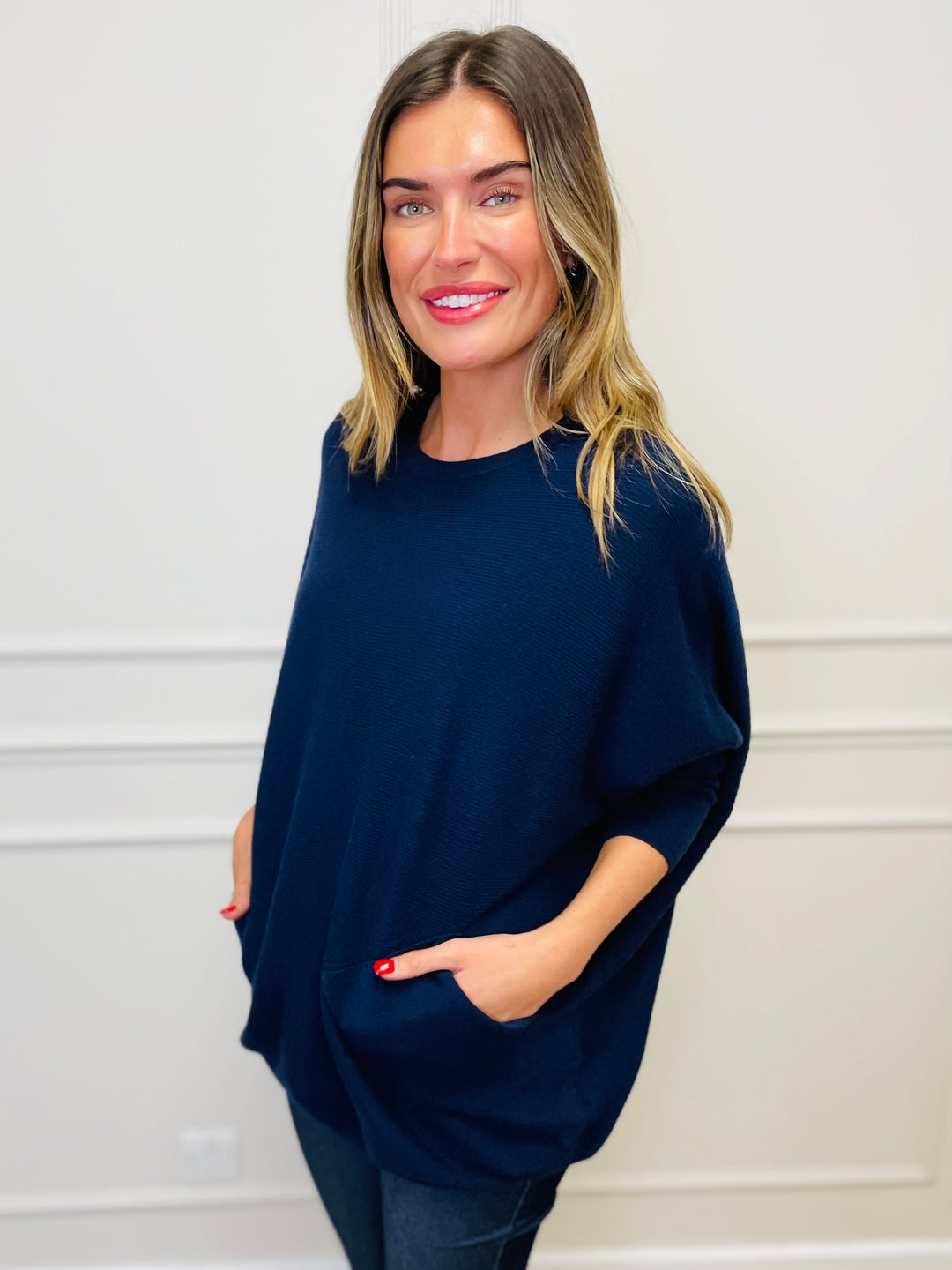 "MOLLY" Super Soft Jumper-Navy