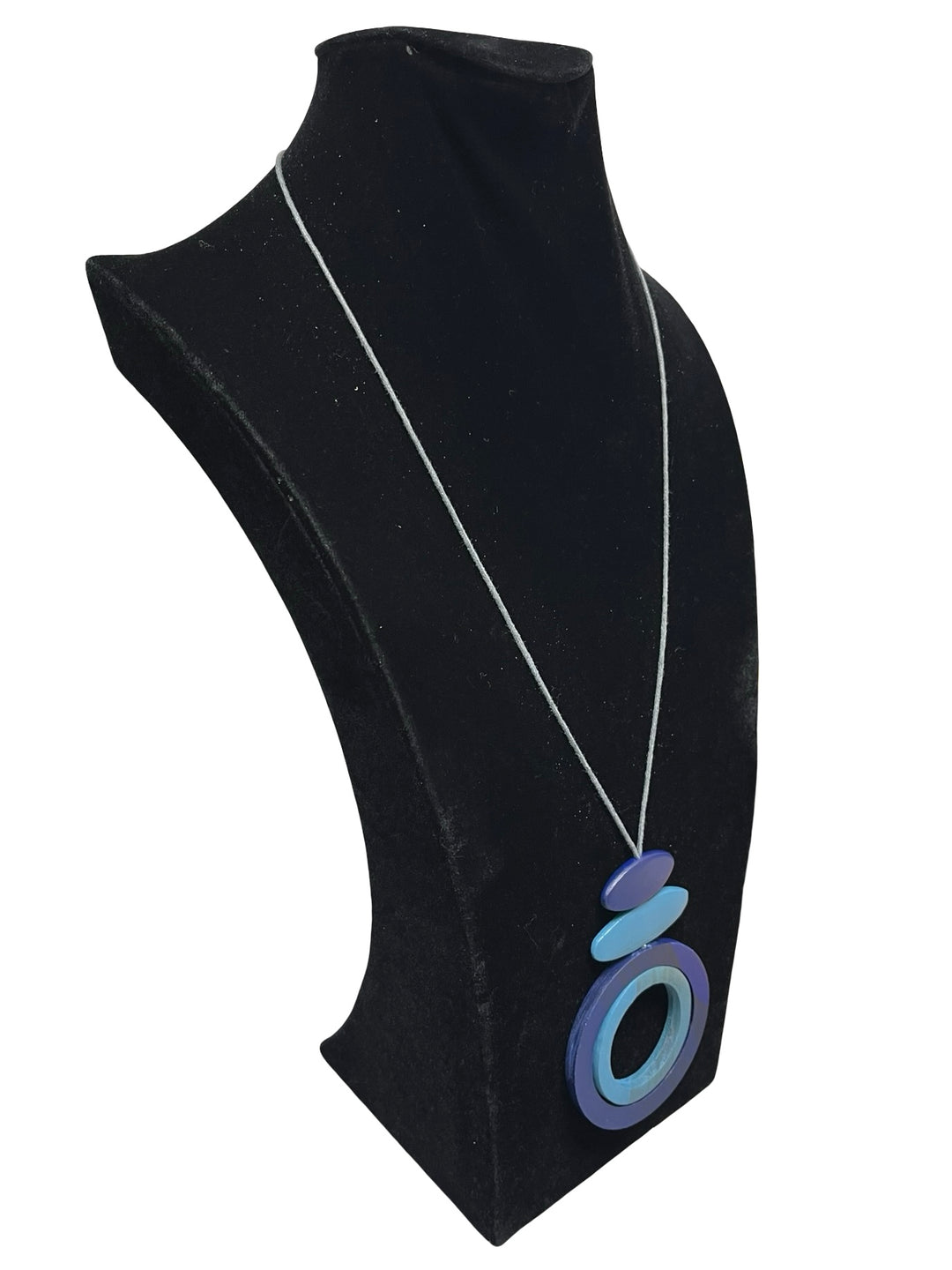 Multicolour Circle Necklace-Blue