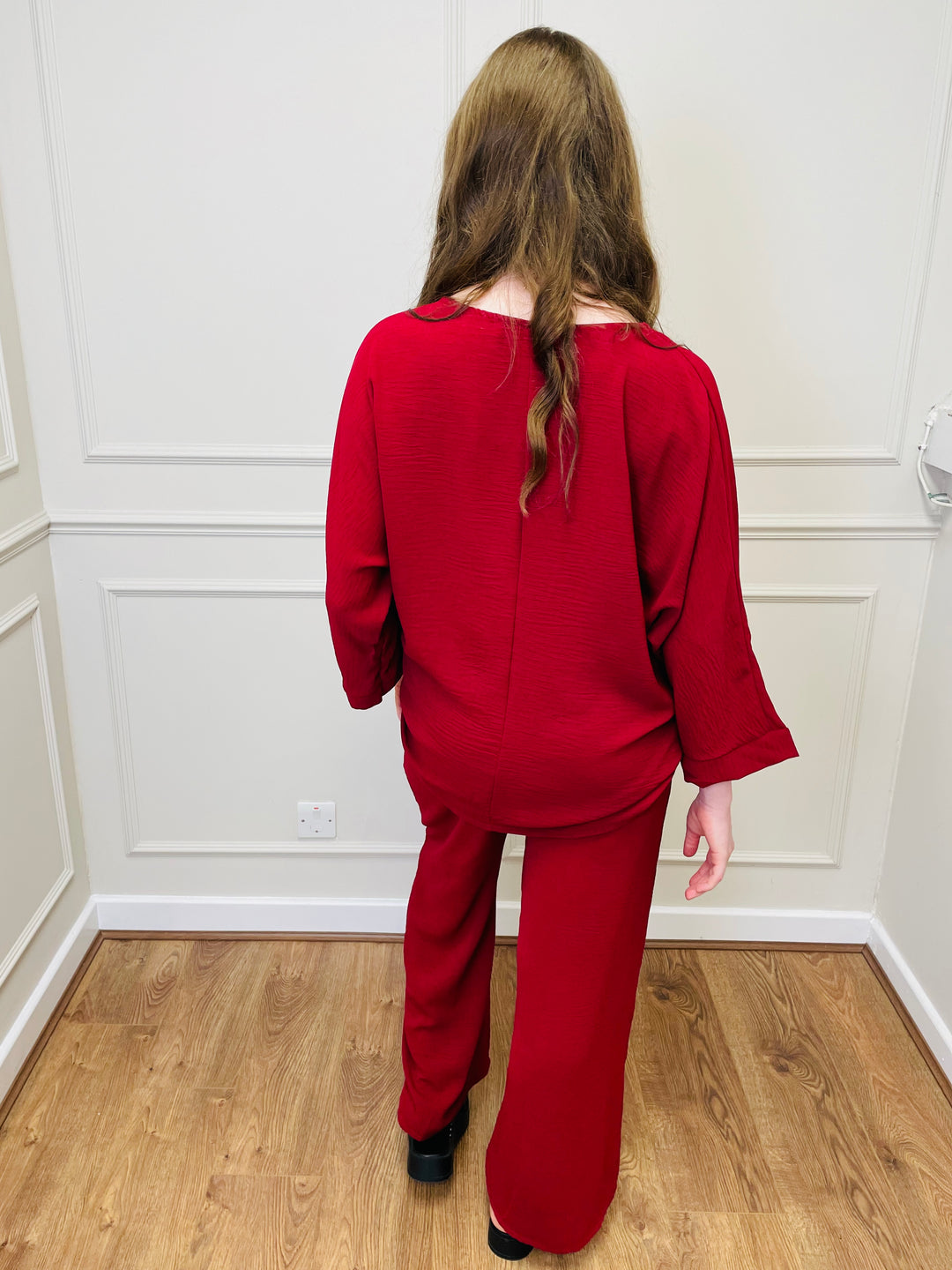 "RACHEL" Co-Ord Set-Burgundy