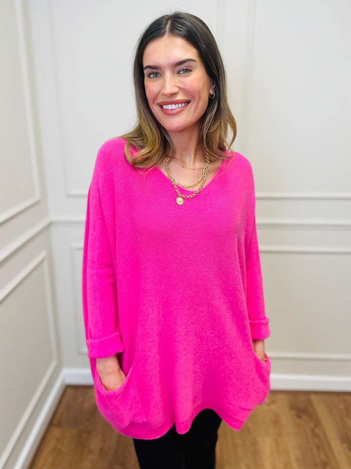 "STELLA" LUXURY Fine Knit Jumper-Pink