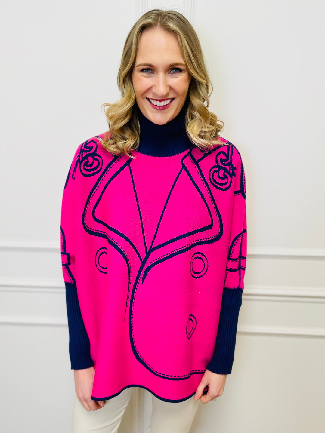 "JOY" Reversible Jumper-Pink & Purple