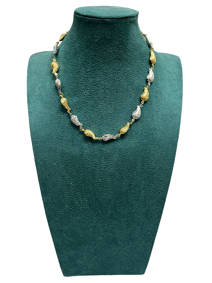 Silver & Gold Short Statement Necklace