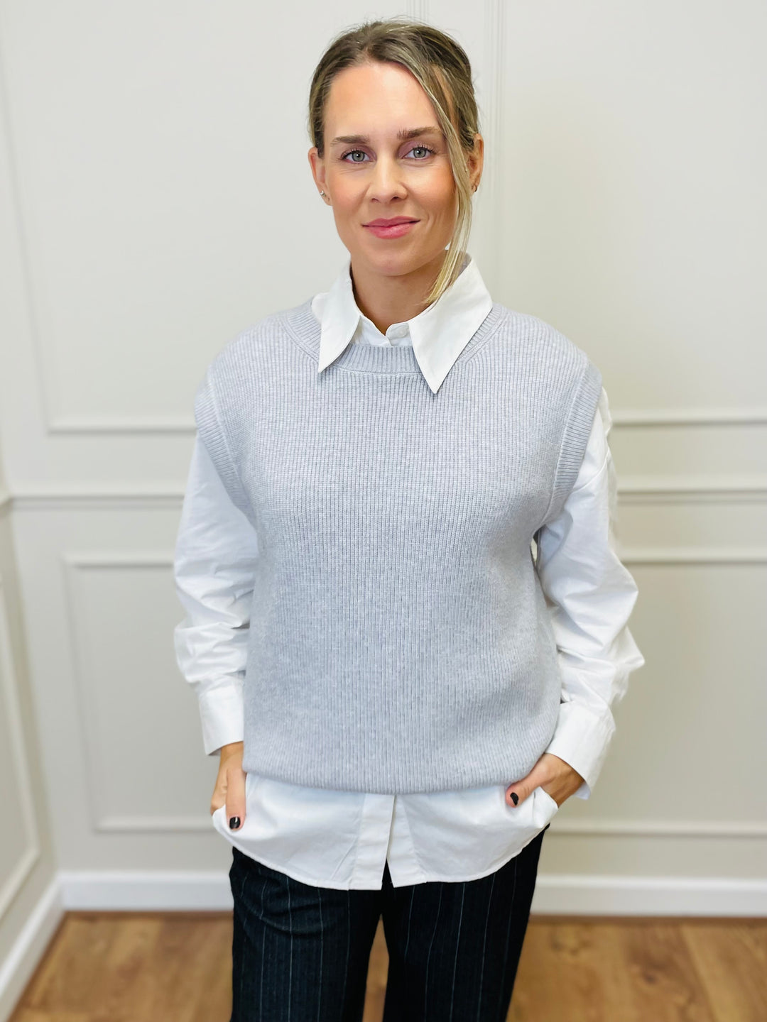 "LILI" Tank Top-Silver