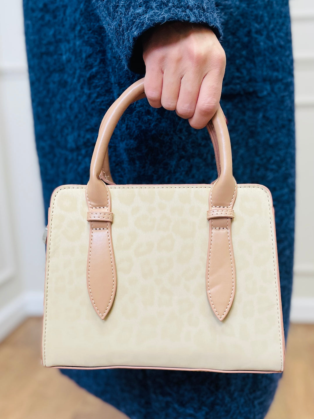 No.78 Leopard Print Handbag-Cream