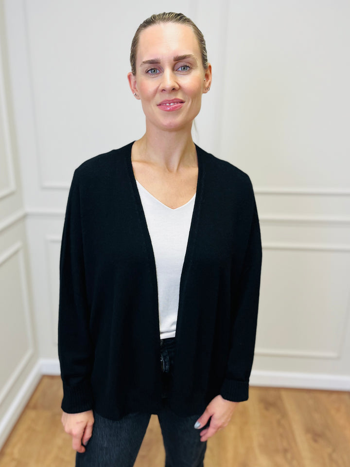 "MILA" Soft Knit Cardigan-Black