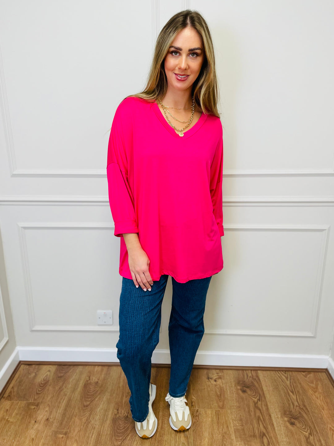 "BARBARA" Basic Top-Pink