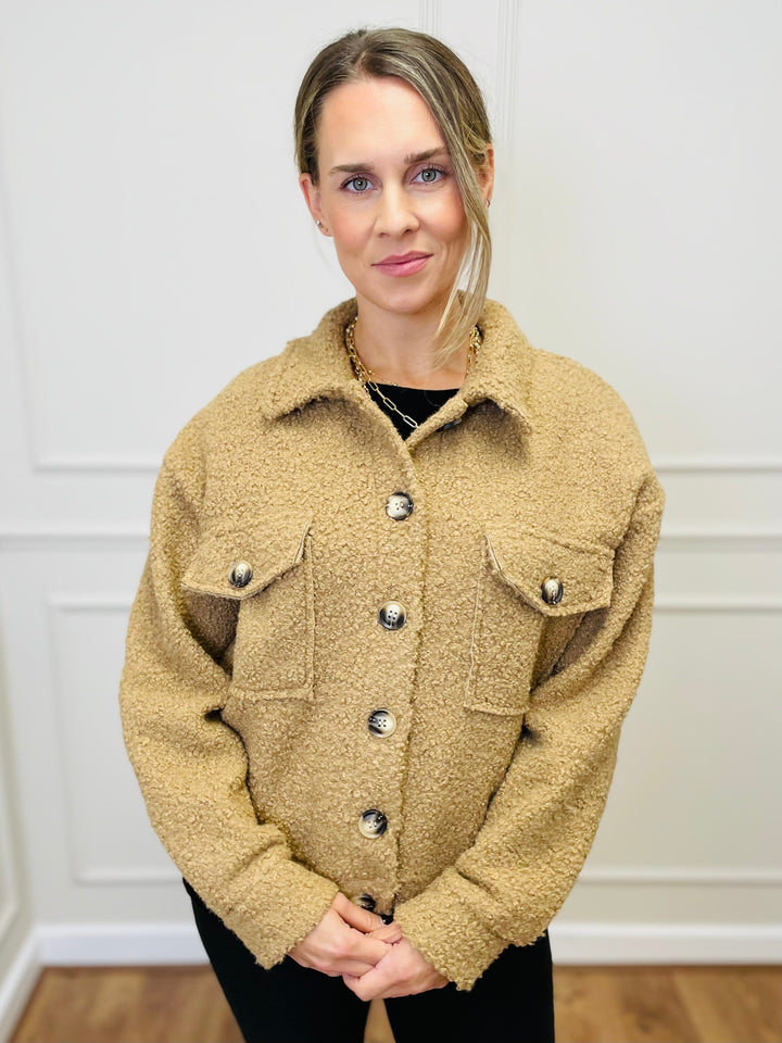 "MARIA" Boucle Jacket-Camel