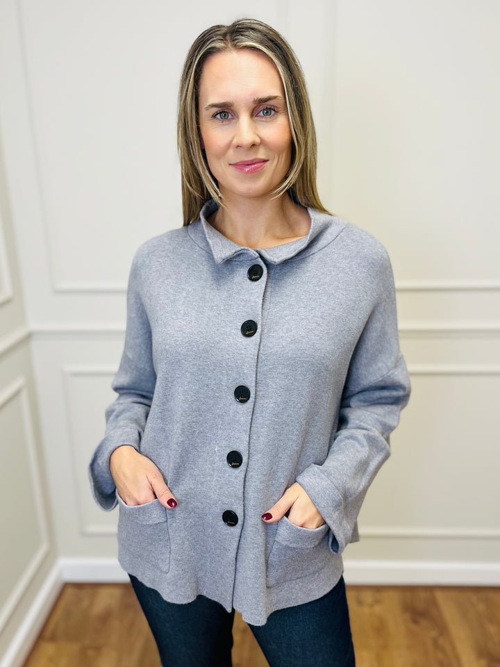 "BETTY" Soft Knit Jacket-Grey