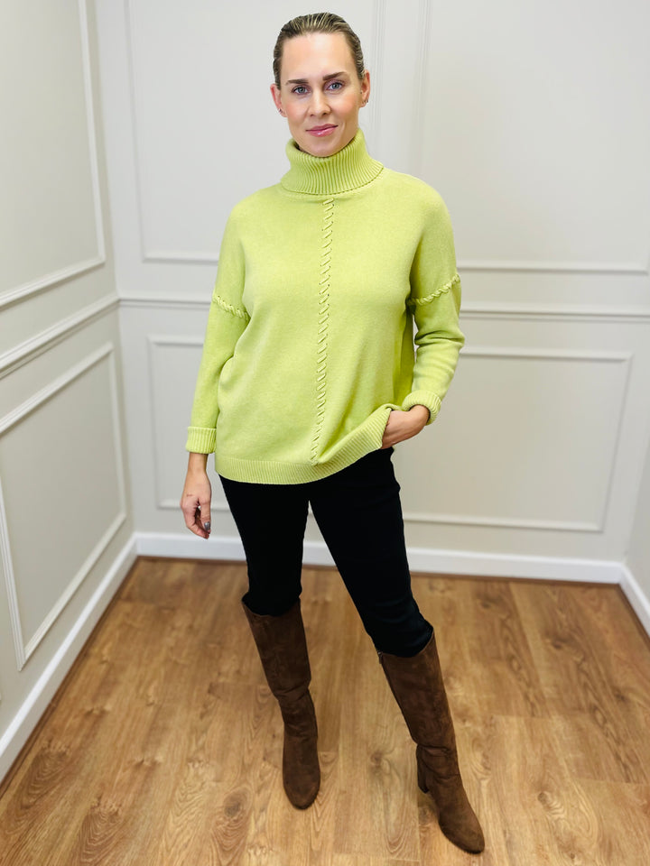 "OLIVIA" Knitted Jumper-Green