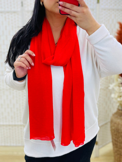 No.25 Sparkle Scarf-Red