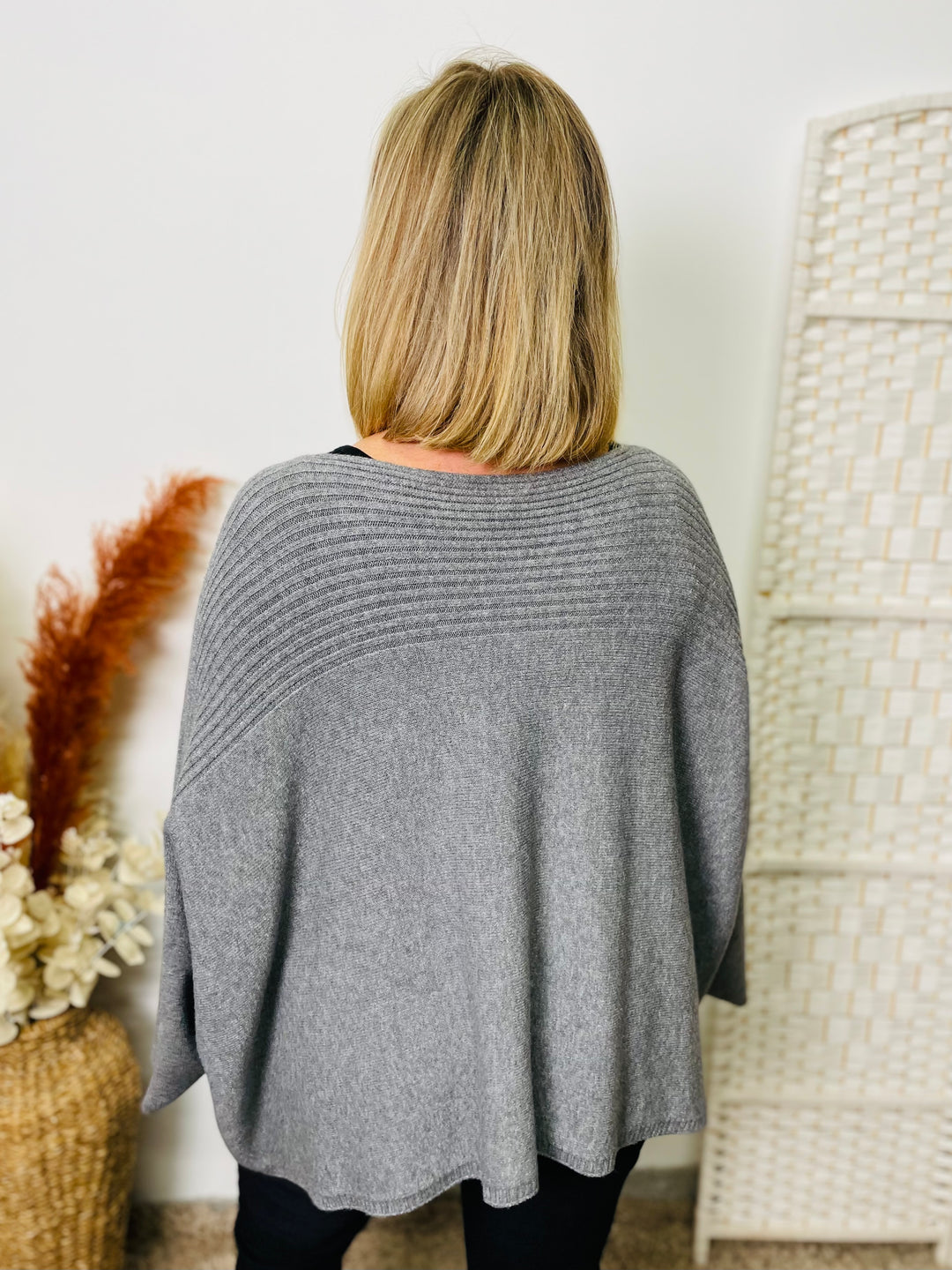 "GEORGINA" Knitted Jumper-Grey